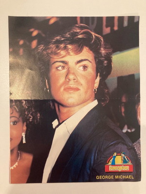 Αφίσα George Michael και Ρένα Παγκράτη από περιοδικό σαν καινούργιο