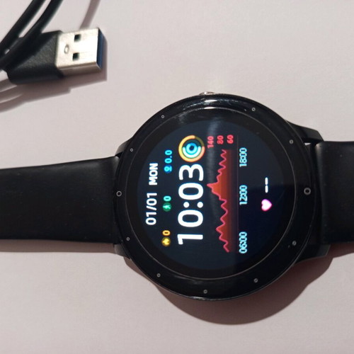 Smart watch like new with screen protection and charging cable