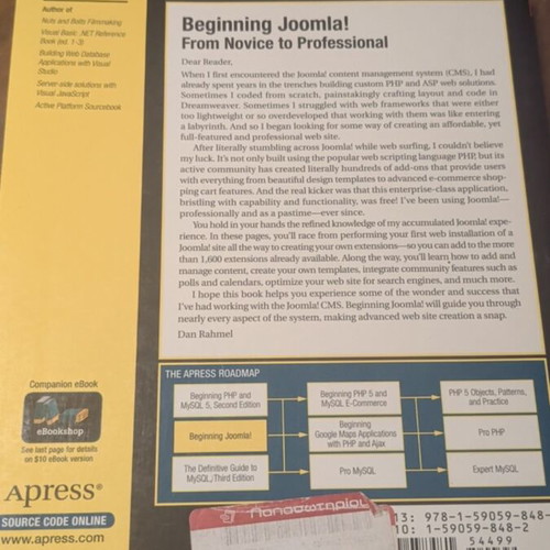 Beginning Joomla! book like new, from novice to professional