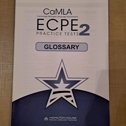 CamLA 1&2 English Learning Books used, Proficiency Level with Glossary