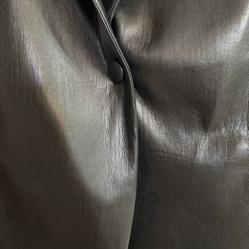 Zini leatherette jacket and pants set like new, black