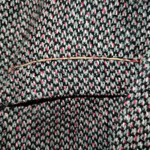 Vintage blazer used, grey with burgundy lining, size M