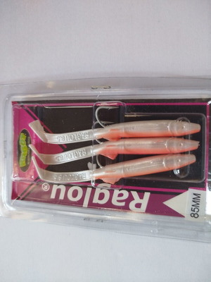 Raglou silicone fishing lures 3 pcs 85mm NARO new
