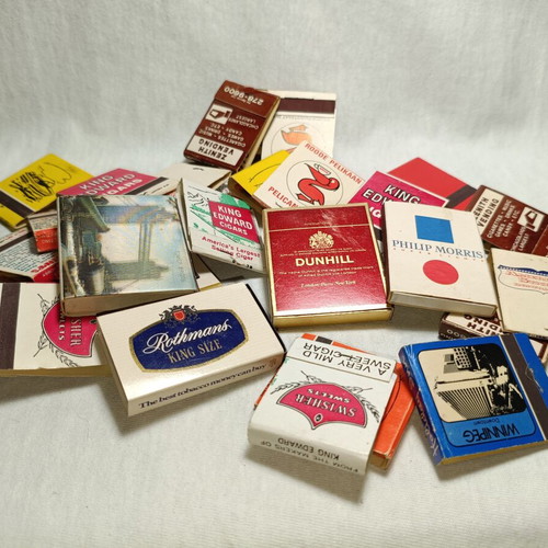 Vintage advertising matchboxes and matchbooklets, pack of 28, like new
