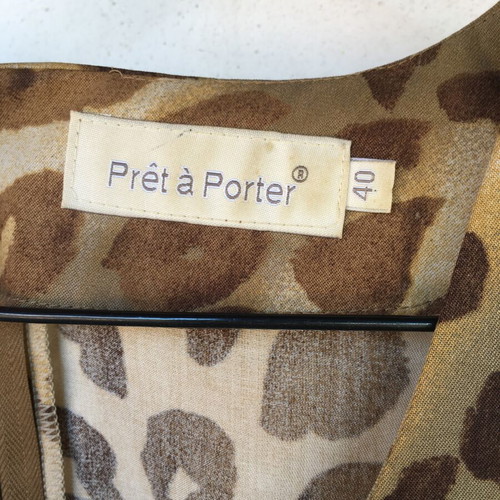 Pret a Porter Y2K Top 100% Tencel Animal Pattern Size M Like New
