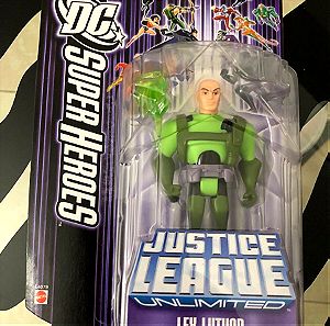 LEX LUTHOR w KRYPTONITE PUNCH JUSTICE LEAGUE UNLIMITED FIGURE NEW SEALED MATTEL RARE