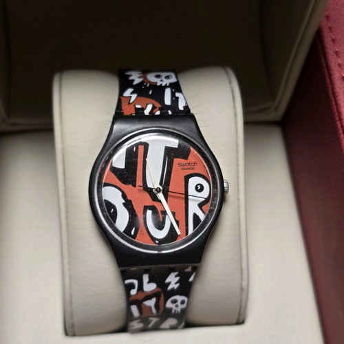 Swatch limited edition waterproof Swiss watch like new, colorful unisex