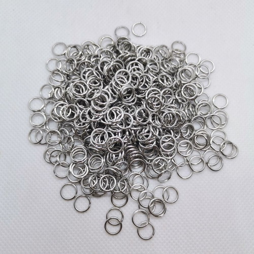 Stainless steel open rings 1.0×8 mm, pack of 500 pieces