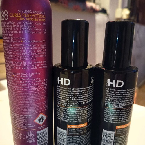 Farcom hair care set mousse and 2 thermal protectors like new
