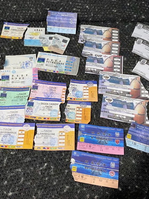 PAOK tickets used, pack of 36, European and cup matches