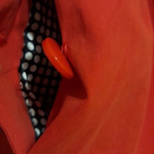 Maddison short trench coat like new, red-coral XL