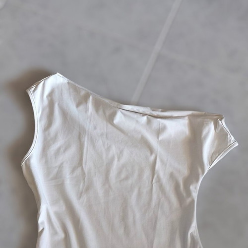 Missguided White Elastic Bodysuit Medium Like New