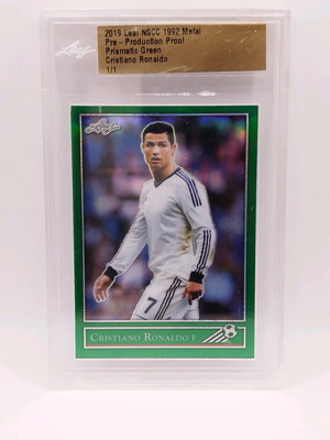 Leaf Cristiano Ronaldo Prizmatic Green 1/1 card like new