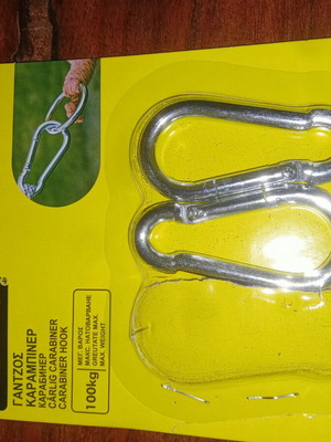 Carabiner rings new, set of 2 pieces