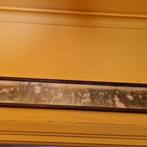 Vintage elongated painting used