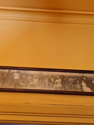 Vintage elongated painting used