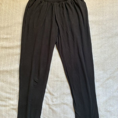 Ioanna Kourbela Basics Black Avant-Garde Asymmetric Draped Crossover Trousers Size S