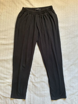 Ioanna Kourbela Basics Black Avant-Garde Asymmetric Draped Crossover Trousers Size S