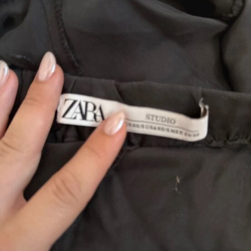 Zara Studio black 100% silk loungewear set