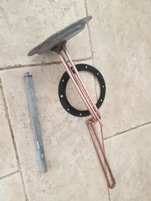 Αντίσταση Μπόιλερ Καινούργια 56εκ. Φ180 με Ανόδιο και Λάστιχο, Σετ 5 Τεμαχίων