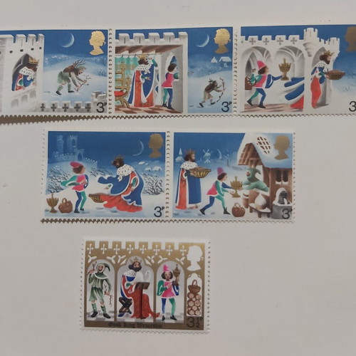 Christmas Stamps Great Britain 1973 Good King Wenceslas Series sealed