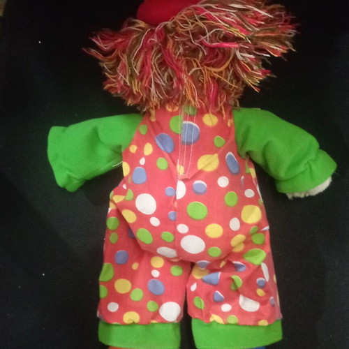 Vintage clown doll used, height 35 cm