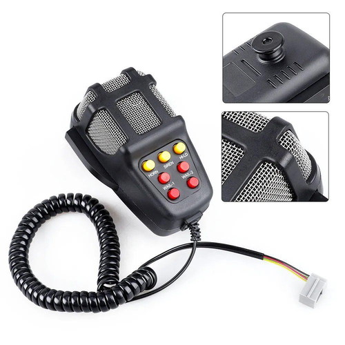 Police horn microphone 100W new, megaphone with siren sounds