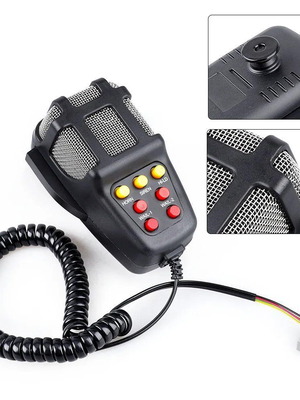 Police horn microphone 100W new, megaphone with siren sounds