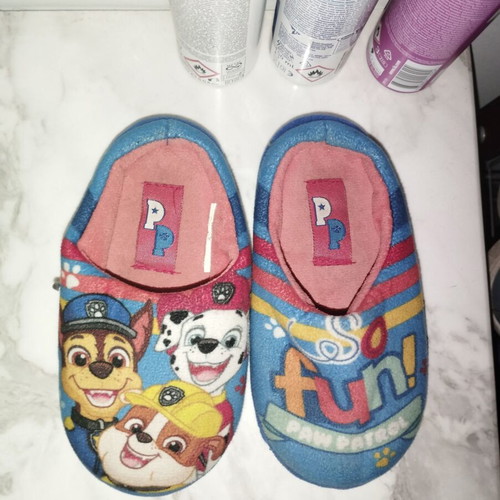 Paw Patrol children's slippers used, size 27, blue