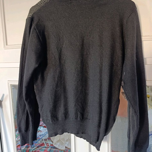Glou sport knitted men's sweater size M like new, black and gray