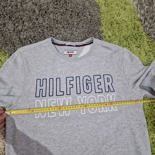 Tommy Hilfiger men's cotton sweatshirt size M like new, gray and blue