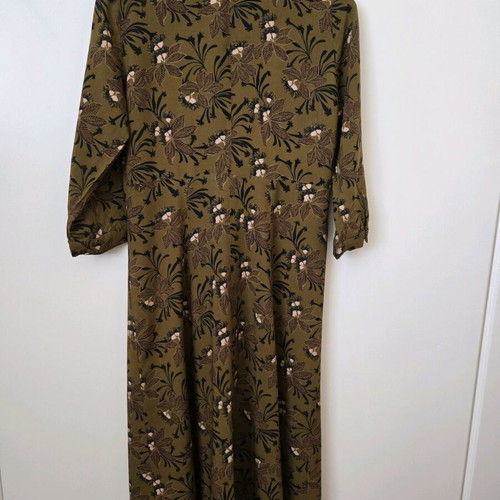 Namaste dress long semi-sheer with three-quarter sleeves like new, multicolor, size S