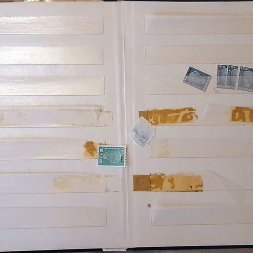 Vintage IKA Stamp Album like new with 300 Greek drachma stamps