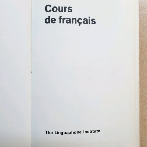 Cours de français 1971 used, French dictionary