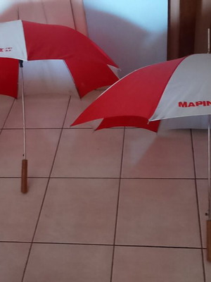 Antique rain umbrellas used, collectible 1985 Marinopoulos
