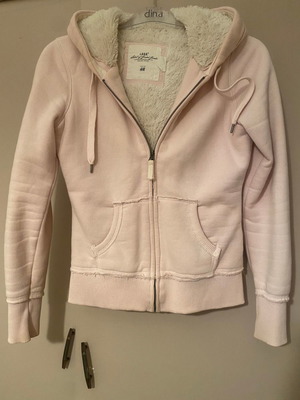 H&M jacket used with fur lining, soft pink, size S