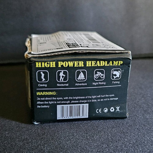 Rechargeable Headlamp with 1200mAh Battery and Side Magnet new