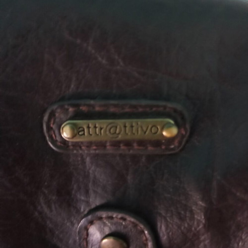 Attrattivo small beige backpack with brown leather details