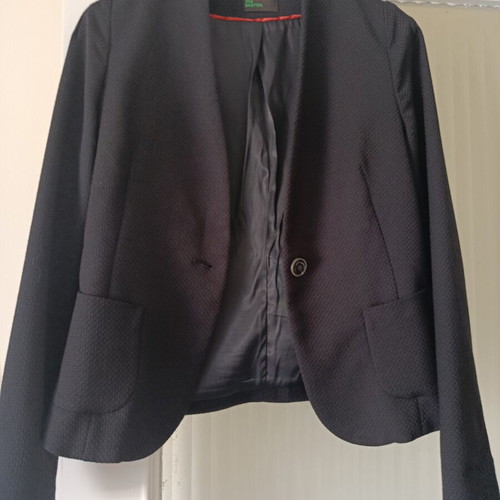 Benetton black spring-fall jacket, size S