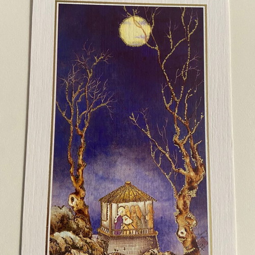 Christmas cards new, 8 designs painted with mouth