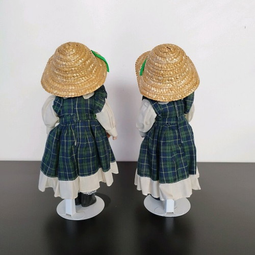 Porcelain doll pair like new, height 30cm