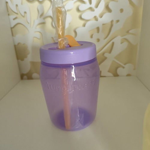 Tupperware Storer 500 ml cup lilac with straw new