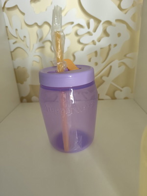 Tupperware Storer ποτήρι 500 ml λιλά με καλαμάκι καινούργιο