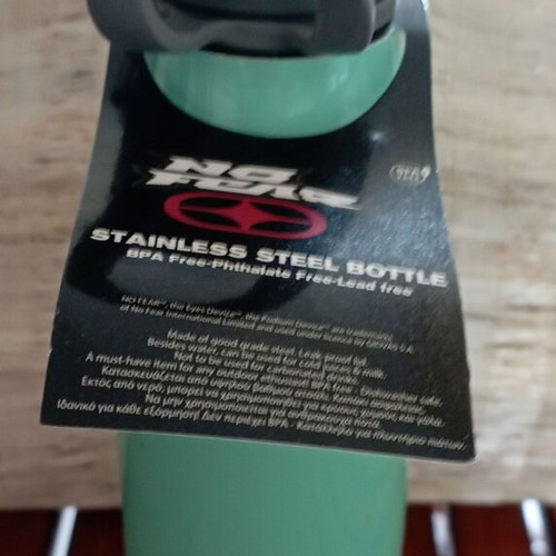 No Fear Generic stainless steel water bottle 600ml
