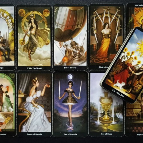 Steampunk Tarot deck used by Barbara Moore