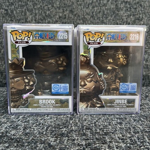 Funko Pop! One Piece Brook #2215 and Jinbe #2216 bundle new sealed
