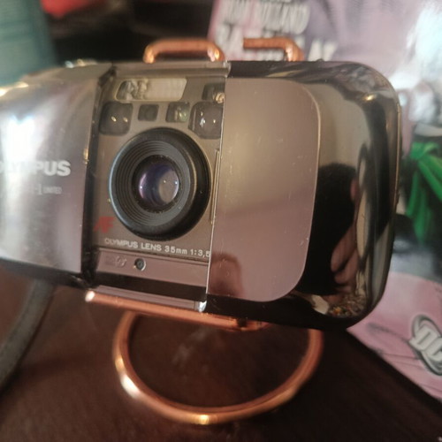 Olympus μ[mju:]-1 Limited Mirror Silver 35mm film camera used