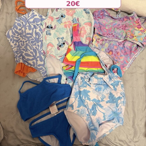 Children's clothes size 6-8, swimsuits and tops