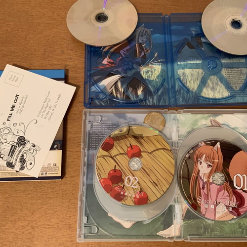 Spice And Wolf Season 1&2 Blu-Ray+DVD Box Set like new, complete series