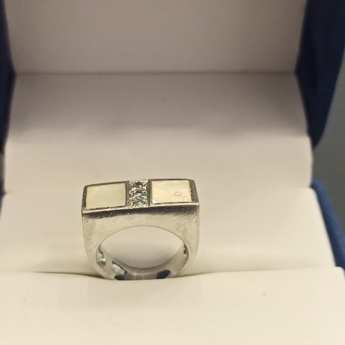 Silver 925 chevalier ring used, size 10 - 50mm circumference